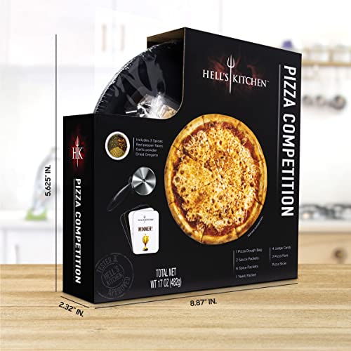 Ten Acre Gifts Hell's Kitchen Ultimate Pizza Set 1 Pizza Dough, 2 Sauce Packets, 6 Spice