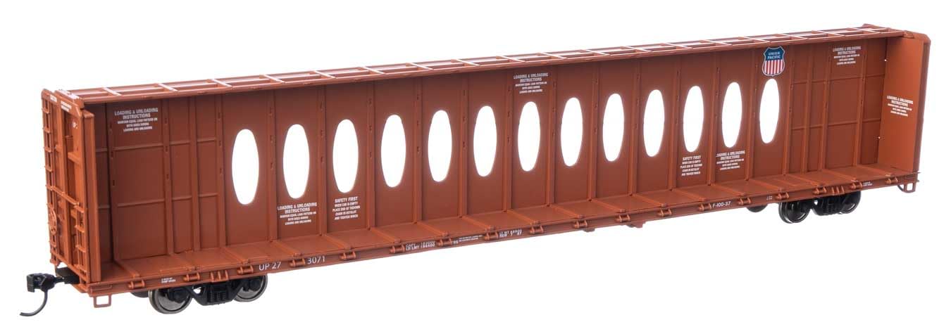 Walthers Mainline 910-50728 HO Scale 72' Centerbeam Flatcar w/Opera Windows - Ready to Run - Union Pacific(R) #273071