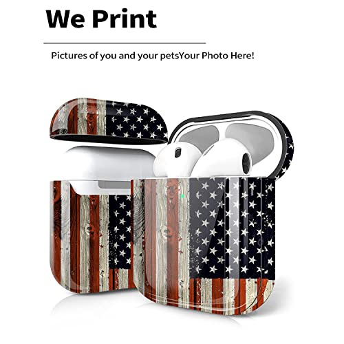 Sangkoo Airpods Case Cover,Soft Tpu Shockproof Protective Cover Skin With Keychain For Apple Airpods 2Nd 1St Generation Charging Case,Cute American Flag Airpod Case For Airpod 2/1 #TOP2