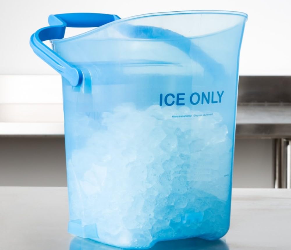 Soro Essentials- 6 Gallon Light Duty Ice Tote Bucket Blue Color Polypropylene- Commercial Ice Bucket for Parties Ice Pail with Handle Comfortable Carry Handle Great for Home Bar Chilling