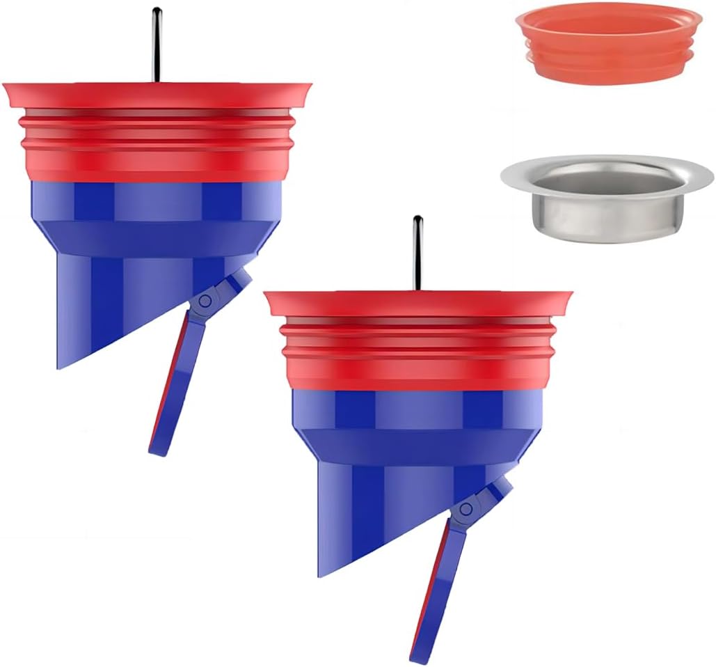 Qrity 2 PCS Shower Drain Core Plug and Backflow Preventer - Odor Proof, Suitable for 50 and 40 Tube