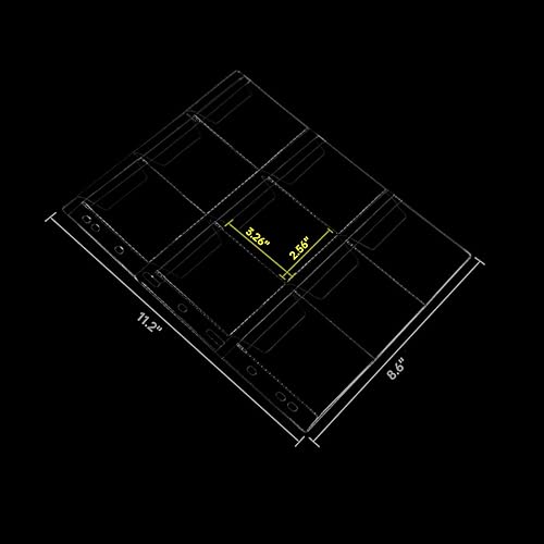 Vista 21 de AITIME - Soporte para monedas de 12 bolsillos para coleccionistas, páginas estándar de 9 agujeros para carpetas de almacenamiento, 10 hojas de 10