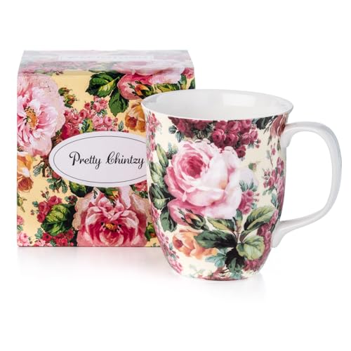 Taza McIntosh Chintz Rose Bouquet de porcelana fina 375 ml miniatura 1