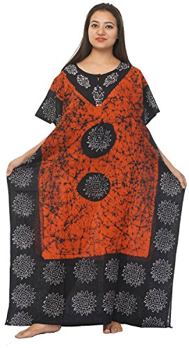 Image of Cotton Kaftan Dress Maxi Long Tunic Batik One Size