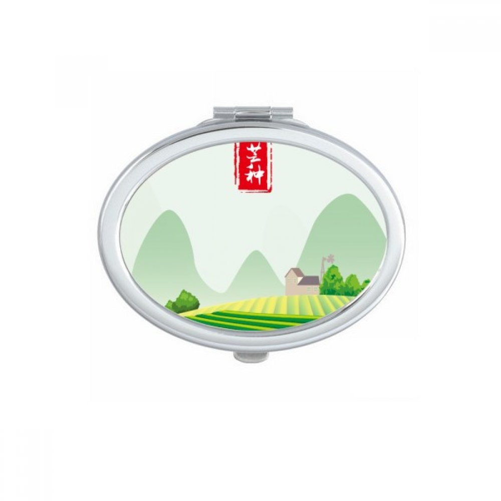 Miroir portable compact ovale pour corriger votre maquillage n'importe où