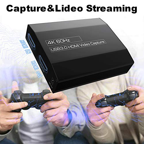 ANSTEN Video Capture Card, HDMI to USB3.0 4K@60HZ Game Capture Device Support Windows Linux OS X System OBS YouTube Twitch Streaming and Recording for PS4 Xbox One Game Use