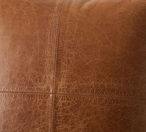 Lambskin Leather Pillow Cover - Sofa Cushion Case - Decorative Throw Covers For Living Room & Bedroom (14X20 Inch) #TOP3