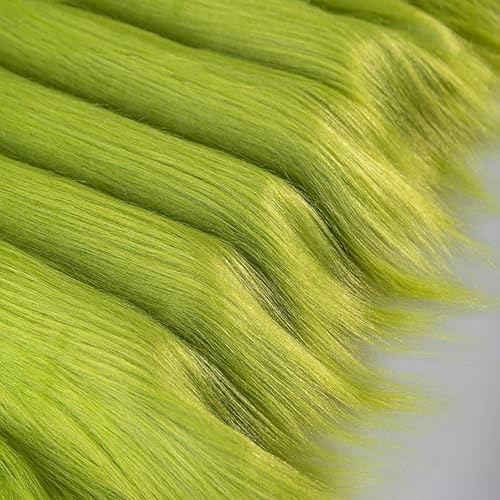 Matière peluche douce multicolore vert clair 50x180cm pour déco maison cosy