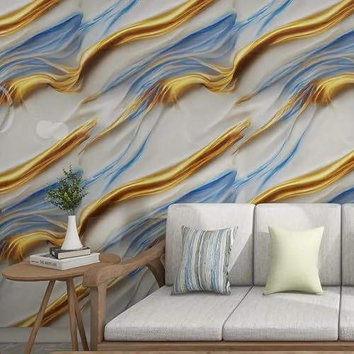 Image of Self Adhesive Marble Wallpaper Kitchen Oil Proof & Waterproof Wallpaper for Cabinet Makeover, Almirah, Plastic & Tabletop, Wardrobe (60x200cm) (New Ocean Gold)