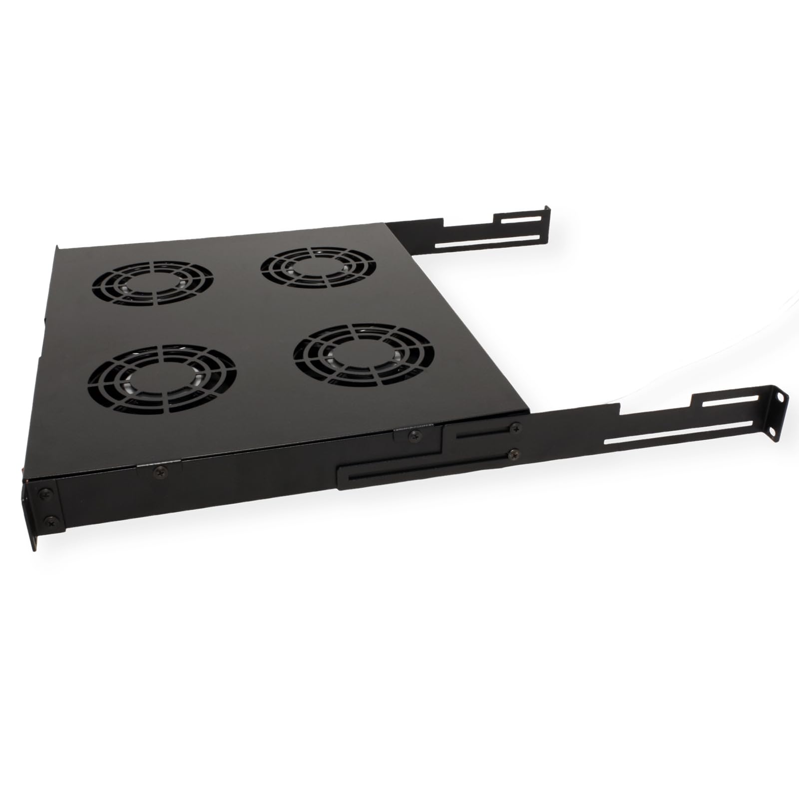 ROLINE Unité de Ventilation 19 Pouces 4 Ventilateurs, Thermostat Noir