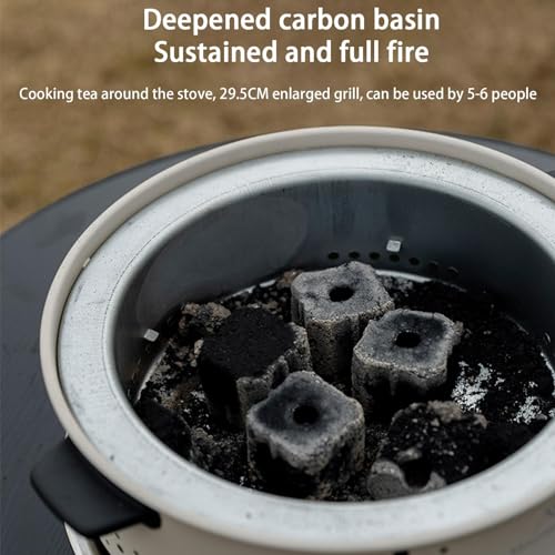 Parrilla Para Barbacoa De Carbón, Accesorios Para Barbacoas Y Ahumadores Al Aire Libre, Pequeñas Parrillas Antiadherentes Para Cocina Al Aire Libre | Parrilla De Carbón De Mesa, Doble Método De - imagen 7