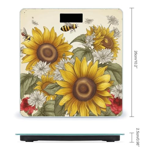 Báscula Digital de Baño con Vidrio Templado y Pantalla LCD miniatura 2