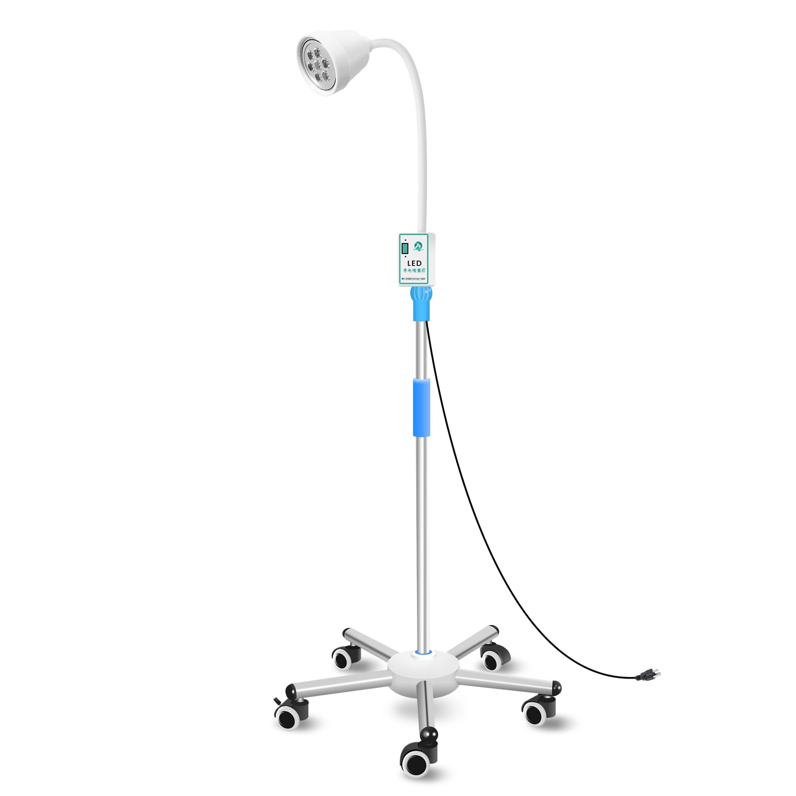 GSOIGSDKF 21W LED Medical Exam Lamp Surgical Examination Light with 360° Adjustable Illumination, Floor Stand Type Dental-Oral & Gynaecology Outpatient Cold Light Lamp for Clinical Examinations