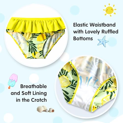 Image of Girls Rash Guard Swimsuit Long Sleeve Tankini Sets Two Pieces Bathing Suit Swimwear UPF 50+ Sun Protection