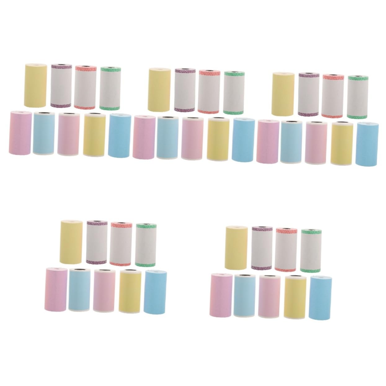 HOMSFOU 5 Set Etichette Termiche Autoadesive Per Stampante Mini Resistente All E Facile Applicare Etichette Matte Per Organizzazione E Chiara 9 * 5