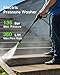 PATOOLIO Pressure Washer, 135Bar 360L/H Electric Pressure Washers with 37 Feet Total Long High Pressure Washer Foam Cannon, 4 Nozzles for Cars, Fences, Patios, Decks, Patios and Driveway