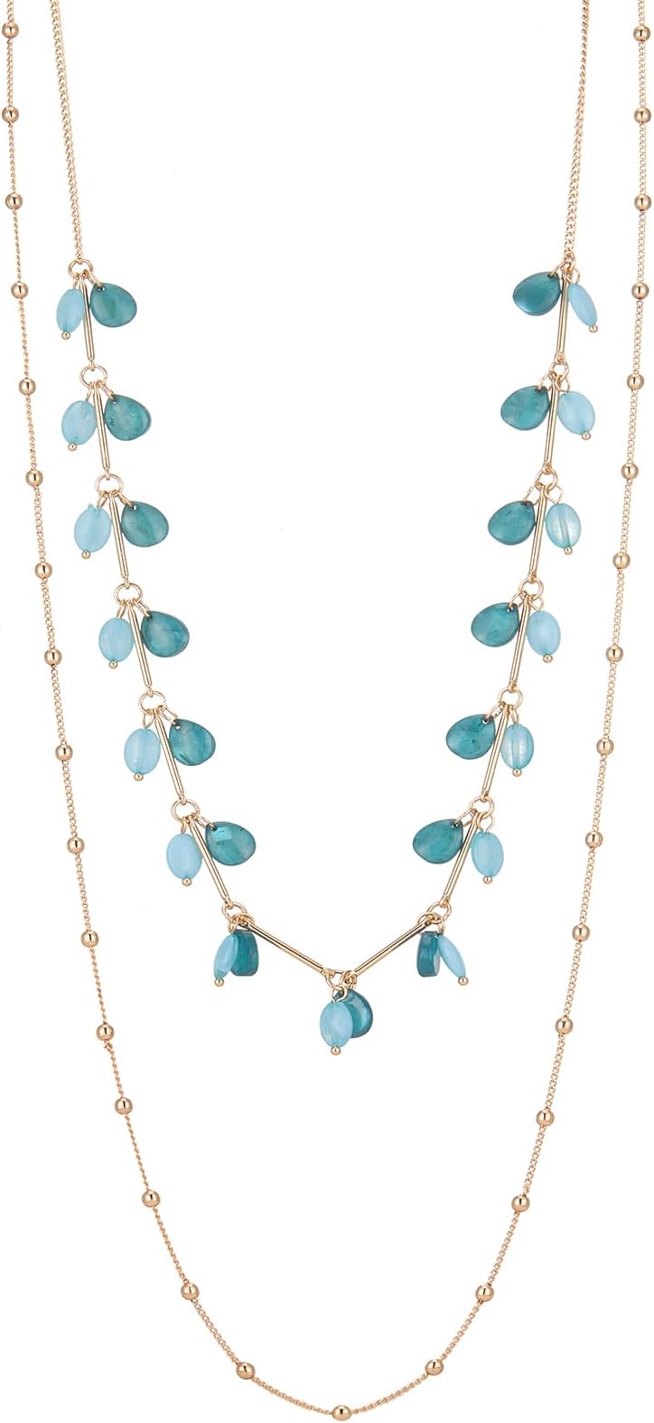 BULINLIN Layered Long Necklaces for Women Long Beaded Chain Necklace CostumeJewelry Mothers Day Gifts for Mom