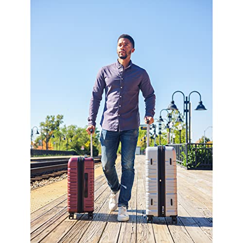 Image of Samsonite Evolve SE Hardside Expandable Spinner Luggage, Arctic Silver, Checked-Medium Spinner, Luggage