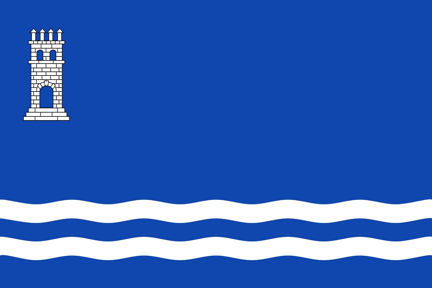 Grand drapeau Montgat aux armoiries de Barcelone en textile premium durable