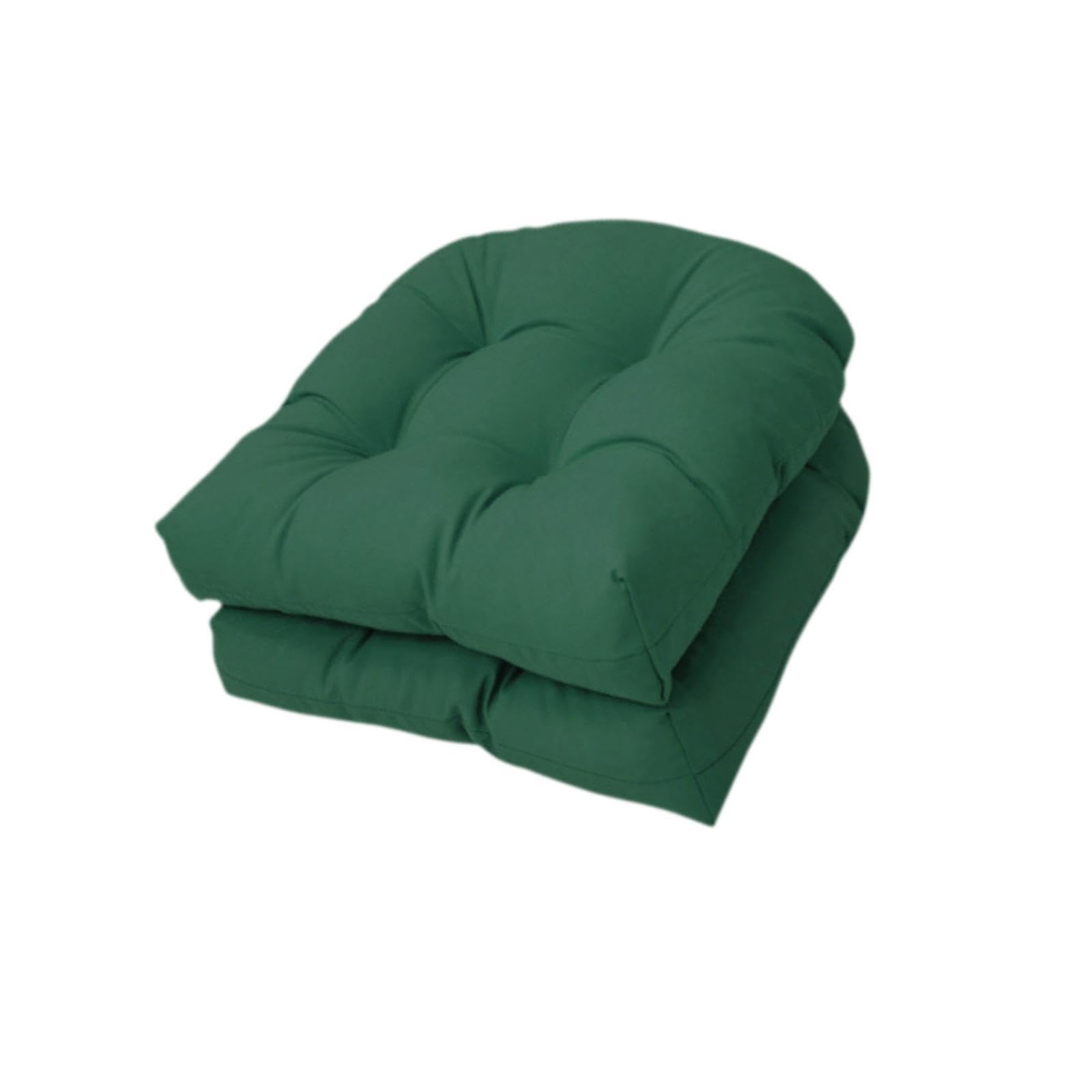 Coussin de siège de patio vert foncé Sharplace en osier moelleux pour meuble de jardin