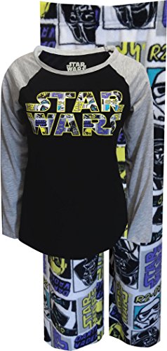 Richard Leeds Women's Classic Star Wars Soft Fleece Pajama (Medium) White