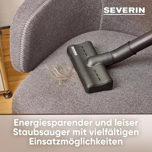SEVERIN Testsieger Bodenstaubsauger mit Beutel, „Home & Car“, 24kPa, leistungsstark, Allergiefilter, Bodendüse, vielseitigem Zubehör, 4L, 850 W, schwarz, BC 7052