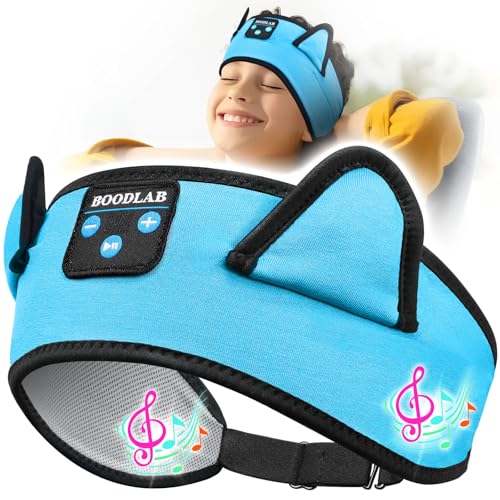 Boodlab Kids Headphones - Bluetooth Wireless and Wired Playback With 3.5 MM Jack, Stretchy & Comfy Headband for Children, Baby & Toddlers - School and Travel Accessories