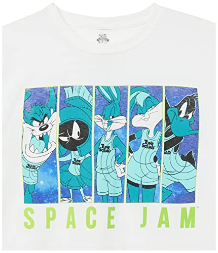 space jam boys Jam: a New Legacy Short Sleeve T-shirt - 4-20 Lebron, Bugs, Taz, Marvin, Daffy T Shirt, White, 8 US2