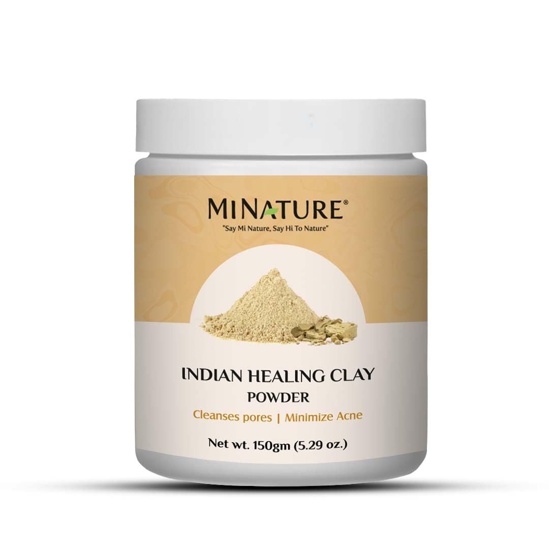 Indian Healing Clay Powder| Fuller' Earth Clay Mask | For all type of Skin | Bentonite Clay, Multani Mitti |Pure & Natural Preservative Free | Cruelty Free | Made in India | 150gram(5.29 Oz) |