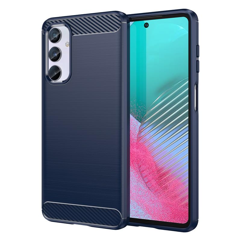 Image of Hybrid Carbon Fiber Back Case for Samsung Galaxy M54 5G / F54 5G (Blue)