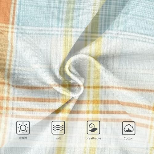 Girls' Cotton Briefs Organic Underpants for Girls Colorful Plaid3