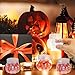 GOOHOCHY Transparent Pumpkin Candy Jar 2.75 Inch Clear Plastic Storage Container for Halloween Party Snacks Wedding Treats and Small Candy Storage