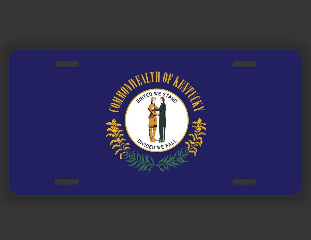 JMM Industries Kentucky State Flag License Plate Tag Vanity Novelty Metal | UV Printed Metal | 6-Inches By 12-Inches | Car Truck RV Trailer Wall Shop Man Cave | UVP023