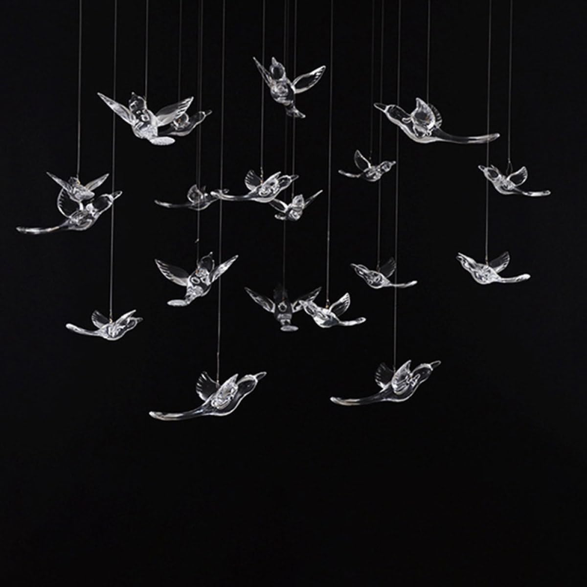 20 Stück Transparente Acryl Hängende Vogel Anhänger für Hochzeitsdecke mit Zartem Design Dekoration für Wohnzimmer und Festlichkeiten
