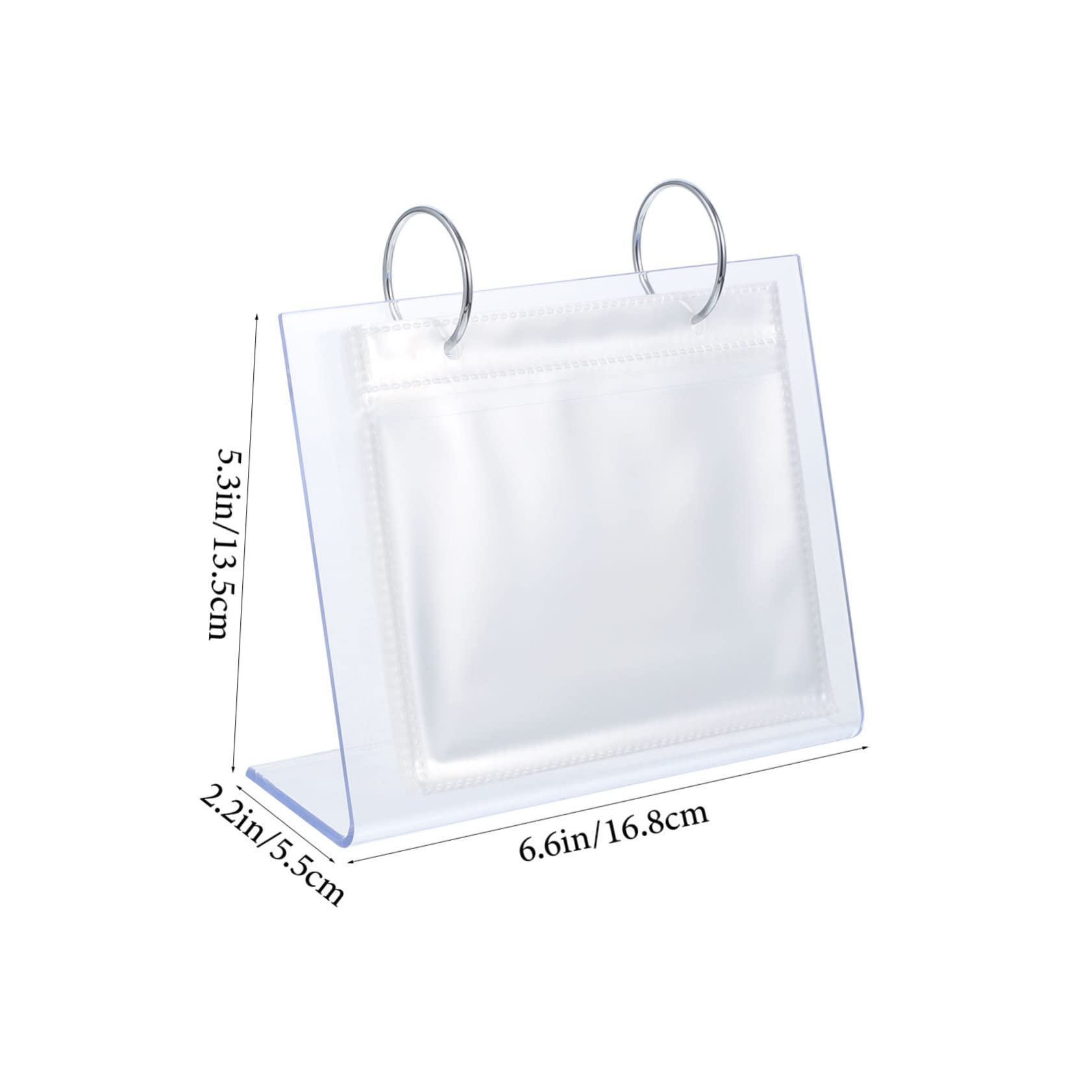 ERINGOGO Compact 2pcs Acrylic Photo Album Landscape Photo Frame Double-sided Desktop Display Home Decor