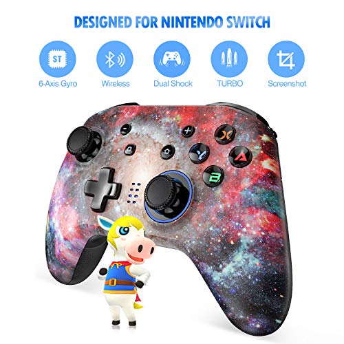 EasySMX [Versão Atualizada 2020] Controle Sem Fio para Switch Pro, Controle de Jogos para Nintendo S