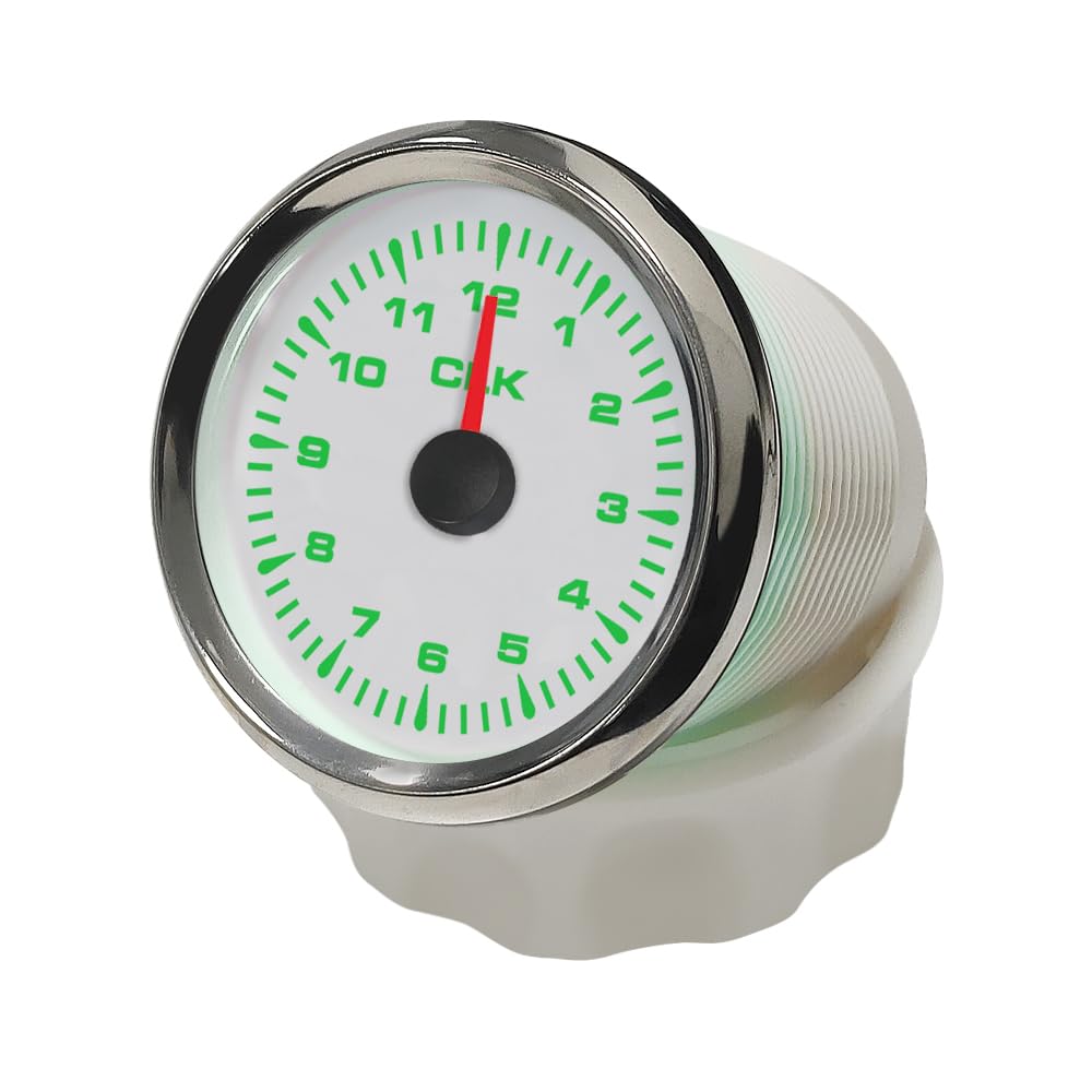 ELING 52 mm miernik zegara 12 godzin wyświetlacz formatu z 8 kolorami podświetlenia do skutera samochodowego uniwersalny 12 V 24 V