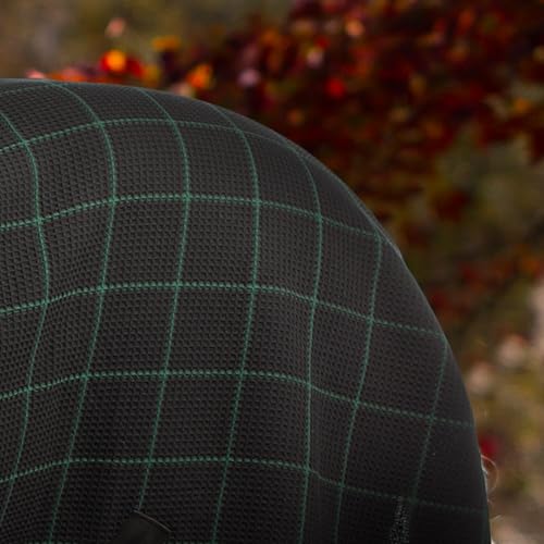 Image of Equinavia Luftig Waffle Cooler | 100% Cotton - Black /Hunter Green - 84 in