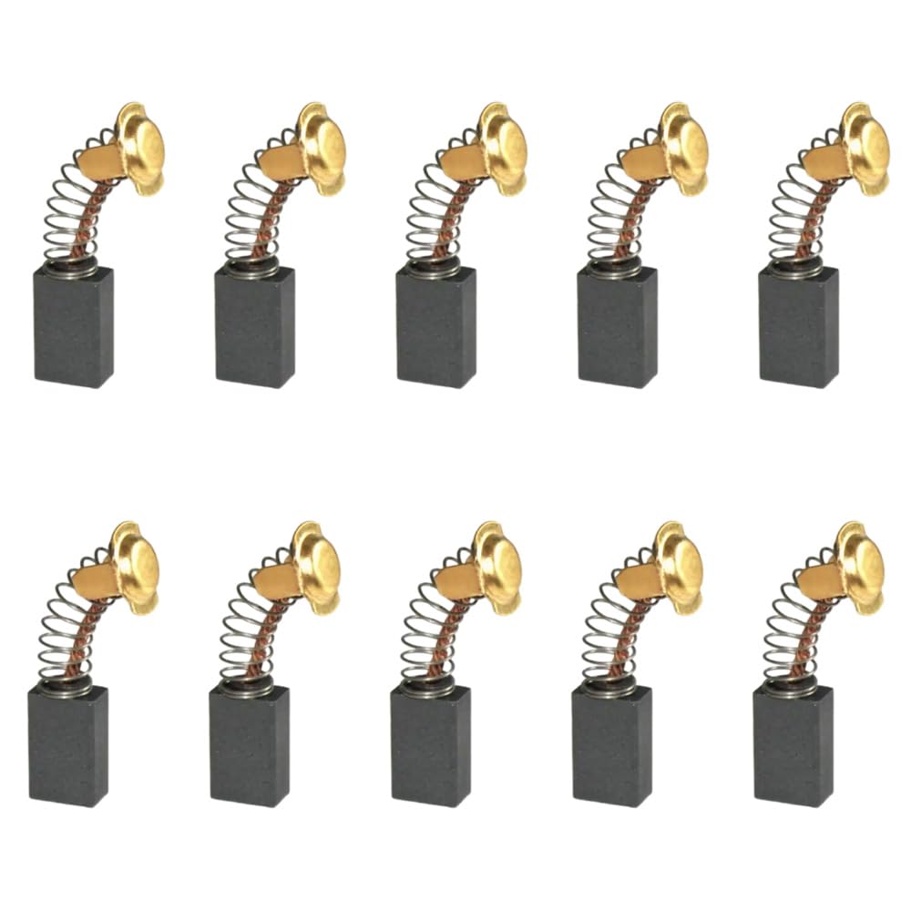 SUPERTOOL Motor Carbon Brushes - 10pcs Various Size Electric Replacement Motor Carbon Brushes for Power Tool