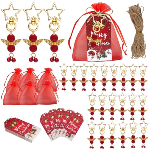 KiKiHong Schutzengel Schlüsselanhänger 24 Stück Weihnachten...