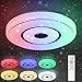 ZMH RGB LED Deckenleuchte Dimmbar Deckenlampe - 18W Wohnzimmer Lampe mit Fernbedienung Rund Küchenlampe Deckenbeleuchtung Sternenhimmel Design für Schlafzimmer 2700K-6500K Farbwechsel