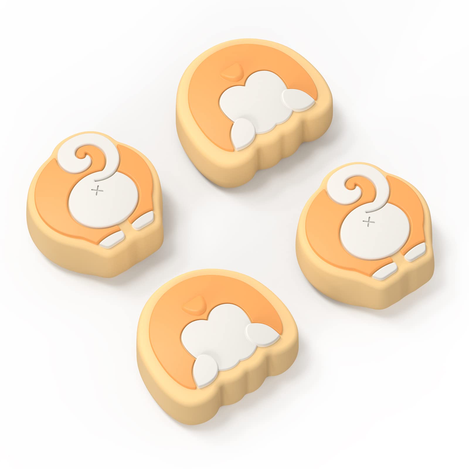 Halloween Thumb Grip Caps for Switch Joy-Con, Cute Joystick Covers with 3D Pattern Cover Soft Adorable Silicone Analog 4Pcs Kit for Switch/OLED/Lite, Skull — view 10