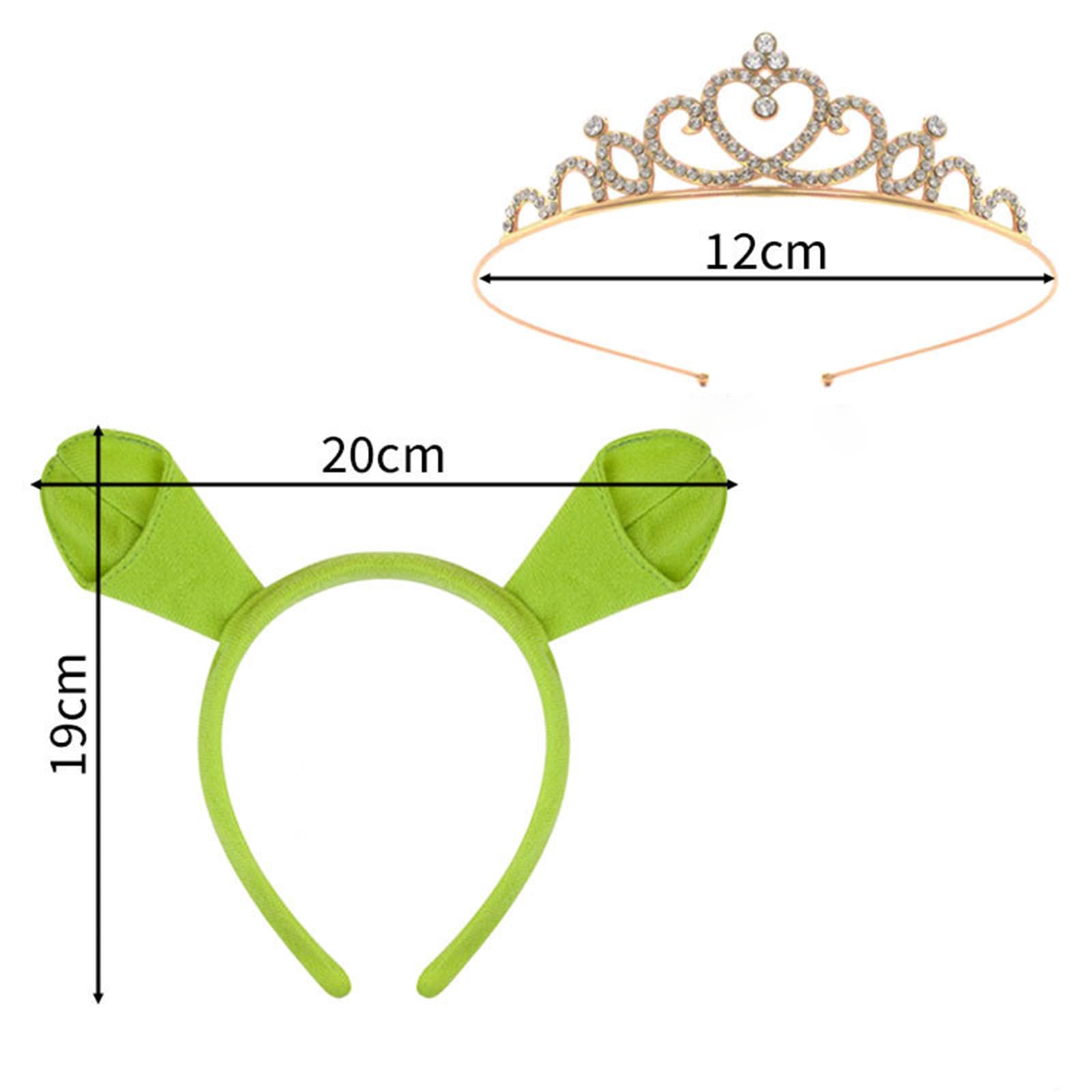 Vokowin Princess Fiona Crown Set Headband, Necklace and Crown Decoration Halloween Cosplay Accessories Christmas Gifts (K493-1) - Image 3