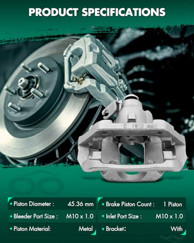 Image of SCITOO Rear Right Brake Caliper With Bracket 18B5262 Compatible For Ford For Explorer 2011-2015 For Ford For Flex 2010-2014 For Ford For Taurus 2013-2015 For Lincoln MKT 2010-2014
