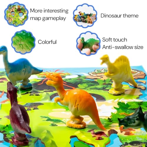 Juego Magnético con 20 Figuras de Dinosaurios de Silicona miniatura 4