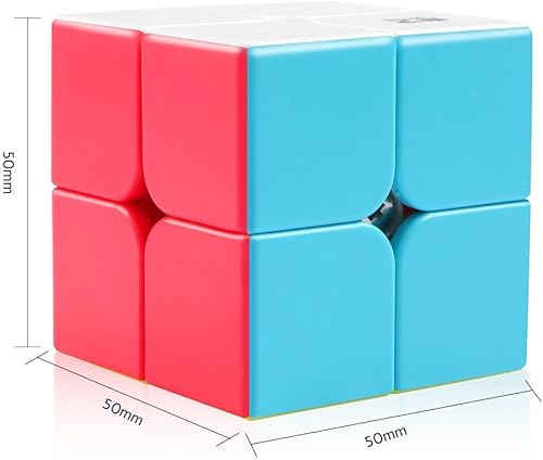 D-FantiX QY Toys Qidi S2 - Cubo de velocidad de 2 x 2 para niños y QY Toys Warrior W 3x3 Speed Cube