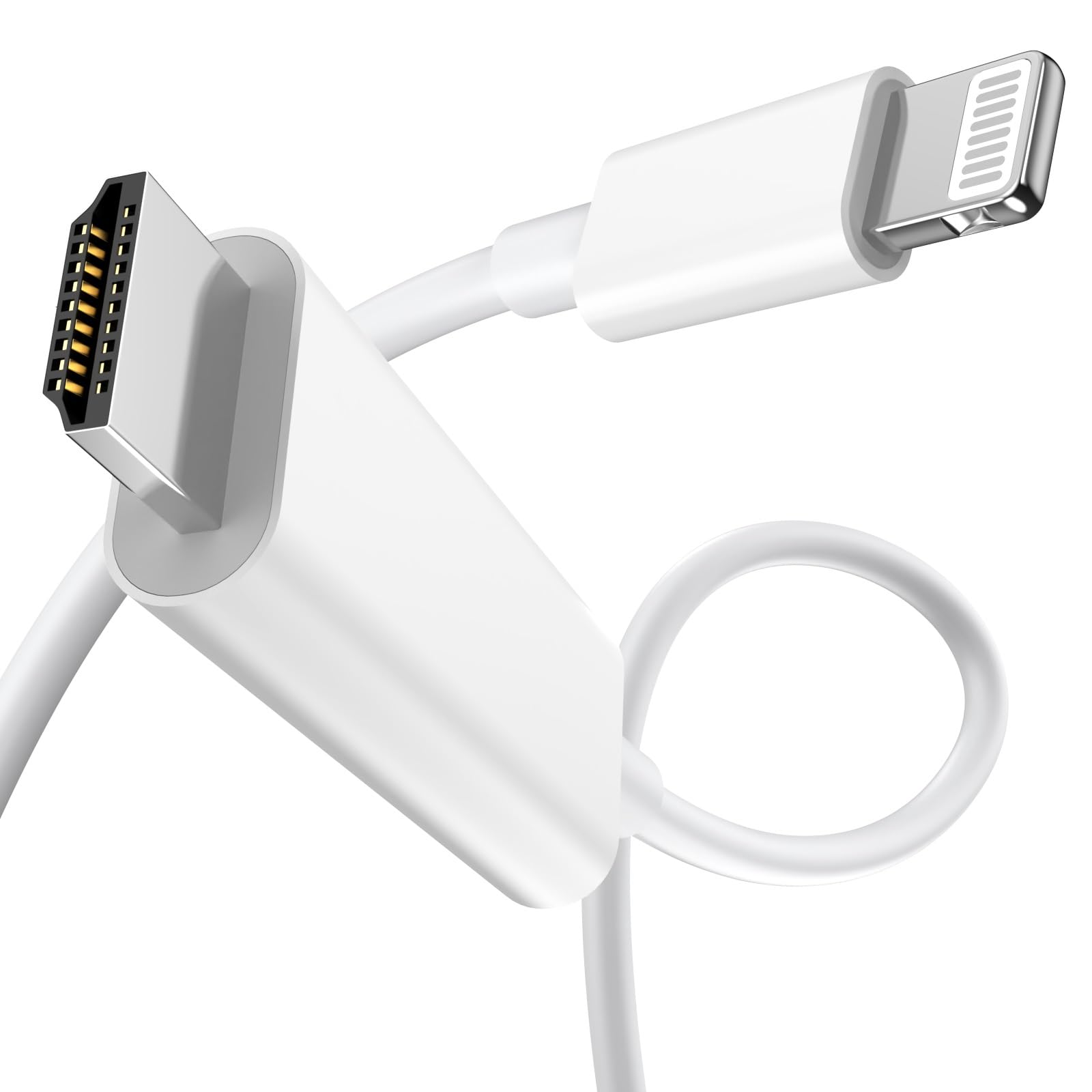 Photo 1 of [Apple MFi Certified] Apple Lightning to HDMI Cable Adapter, 1080P Lightning to Digital AV Adapter Sync Screen Connector Compatible for iPhone 14 13 12 11 Pro Max XS XR X 8 to HD TV Projector Monitor