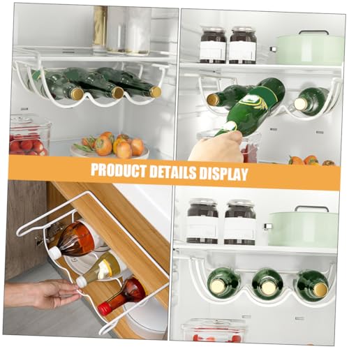Soporte para botellas organizado para refrigerador blanco miniatura 5