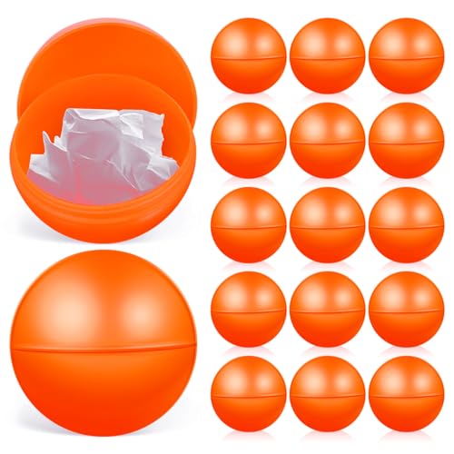 Garneck 25 Stück Tombola Bälle Lotterie Bälle Zum Öffnen – Hohle Kunststoff Kugeln Für Lostrommel - Bingo Und Partyspiele - 4 cm Orange – Perfekt Für Familienfeiern Und Spieleabende