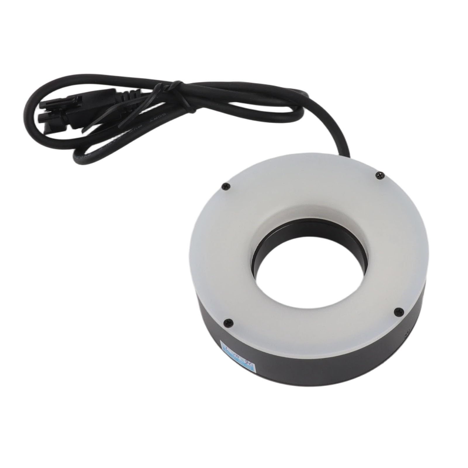 Akozon Luz LED para Microscopio, 24V, Alto Brillo, para Cámara de Microscopio Estéreo Binocular, Iluminación Uniforme, Aleación de Aluminio